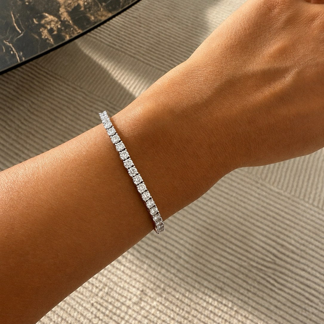 Bracelet Tennis en Argent 925 et Moissanite