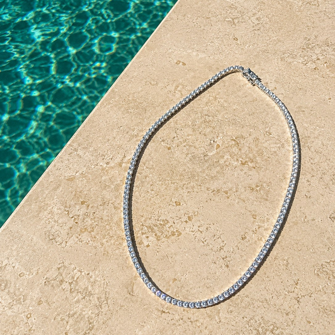 Collier Rivière Tennis en Argent 925 et Moissanite – vue 2